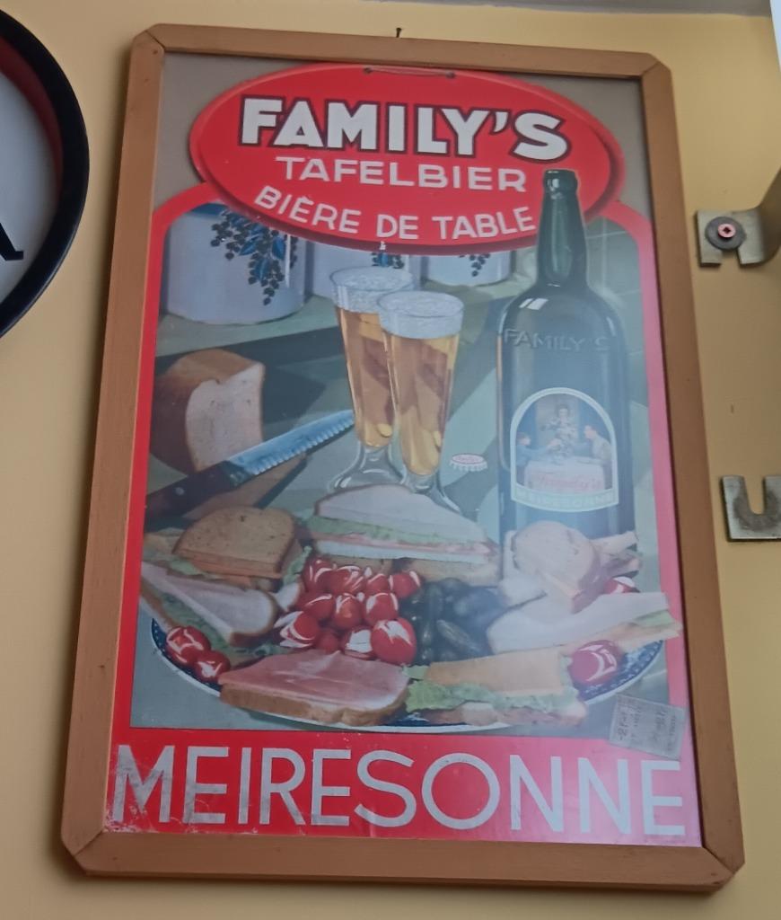 meiresonne reclame bord karton Falily's tafelbier, Verzamelen, Merken en Reclamevoorwerpen, Ophalen of Verzenden