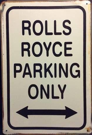 Plaque murale vieux métal rouillé Rolls Royce Parking Only, Enlèvement ou Envoi