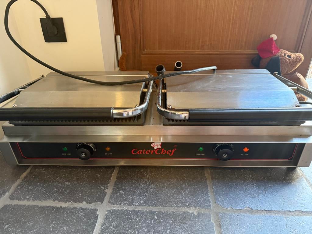 Dubbel panini grill Caterchef, Elektronische apparatuur, Contactgrills, Ophalen