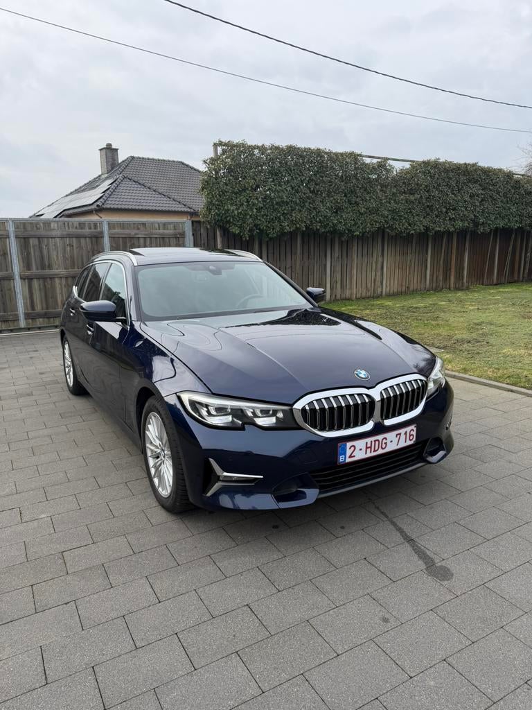BMW 318d full option pana leder dealer onderhouden, Autos, Cuir, Noir, 5 portes, Automatique
