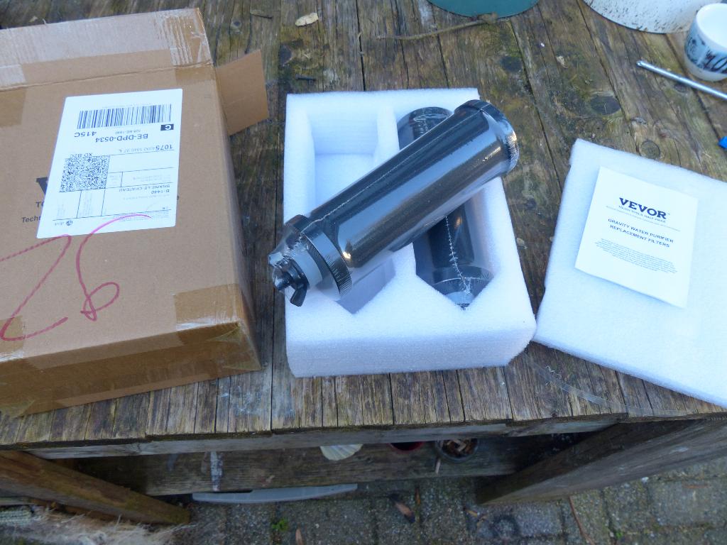 Filtre à gravité, Ophalen