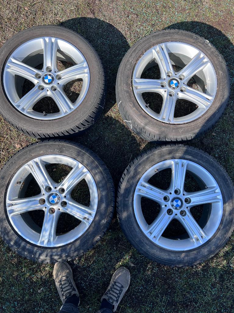 Set BMW velgen + winterbanden, Auto-onderdelen, Banden en Velgen, Ophalen, Gebruikt, Velg(en), 17 inch