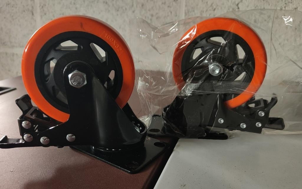 SET VAN 4 NIEUWE ZWENKWIELEN – 315 kg, Doe-het-zelf en Bouw, Zwenkwielen, Ophalen of Verzenden, Nieuw