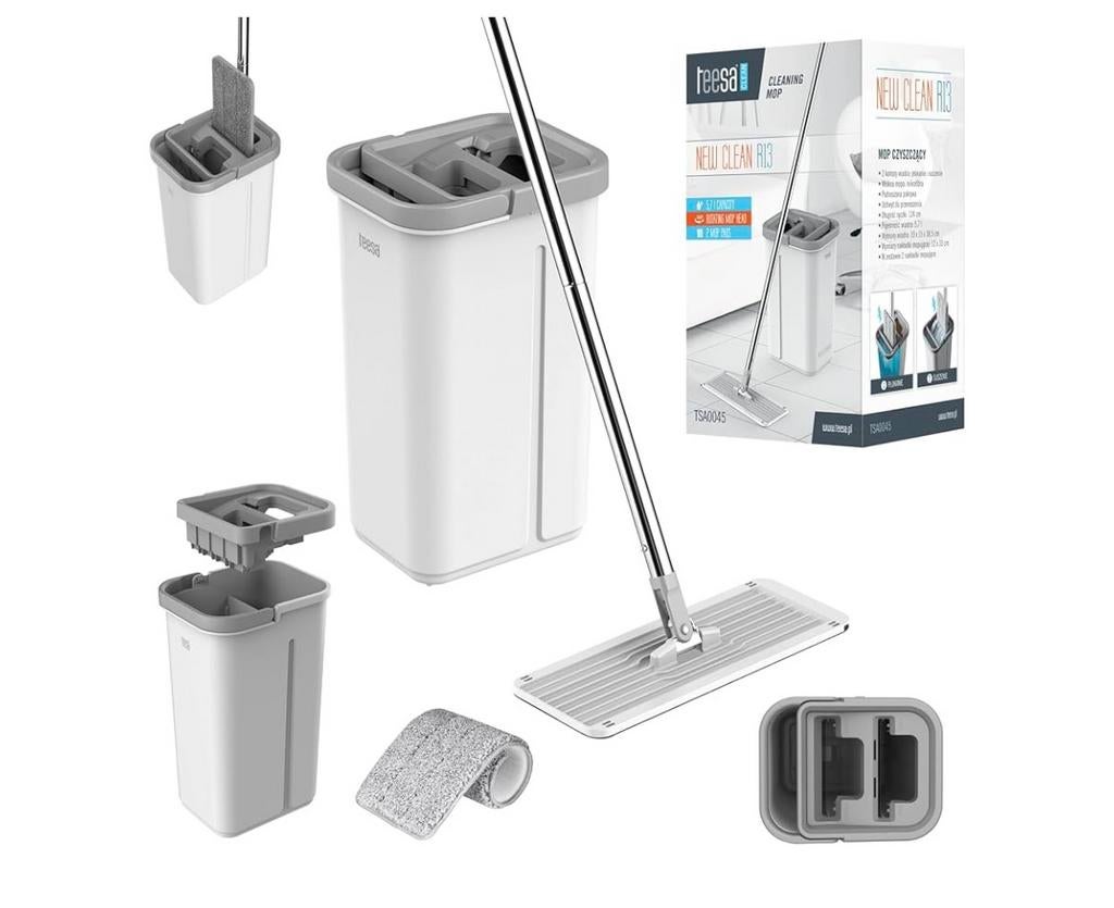 Teesa Mop Cleaner 5,7 L - Handvrije Vloerwisser/Dweilset, Huis en Inrichting, Schoonmaakartikelen, Ophalen of Verzenden