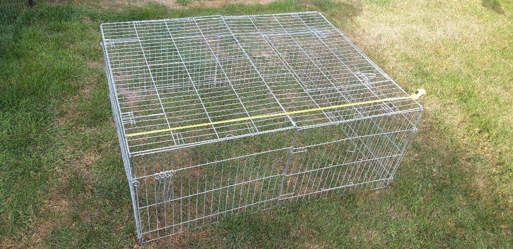 Gesloten galvanisé draadkooi kleine huisdieren + PVC hokje, Dieren en Toebehoren, Ophalen, Kooi, 60 tot 90 cm, Konijn