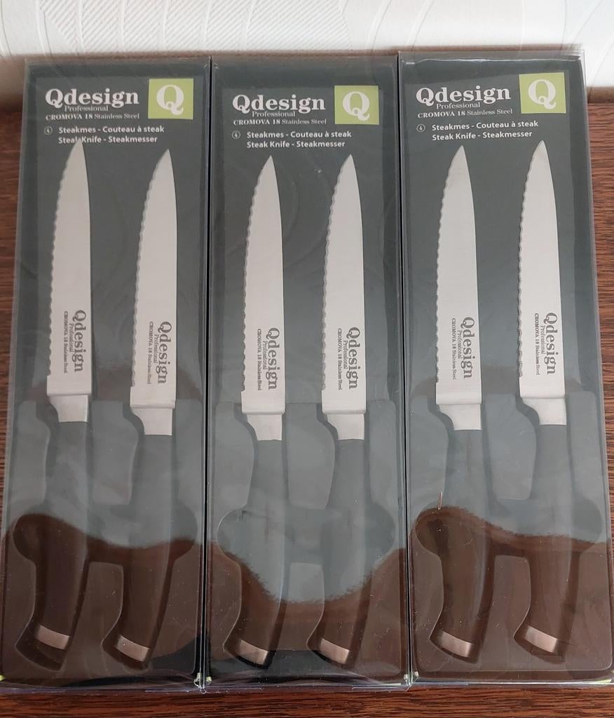 6 Q design Steakmessen, Ophalen of Verzenden