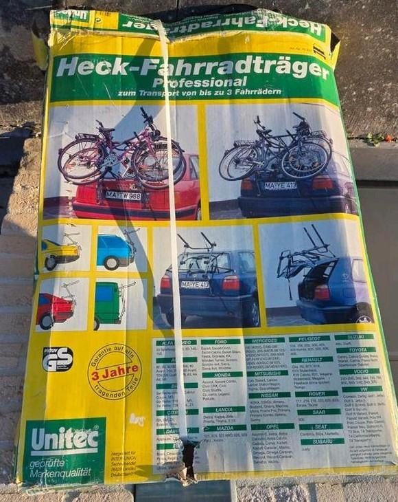 Unitec Heck-Fahrradträger pour 3 vélos — modèle universel, Autos : Divers, Porte-vélos, Enlèvement ou Envoi, 3 vélos ou plus, Comme neuf