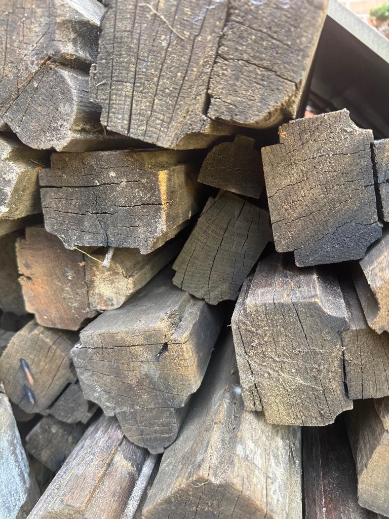 eiken balken, Doe-het-zelf en Bouw, Hout en Planken, Ophalen, Gebruikt, Eiken, 200 tot 250 cm