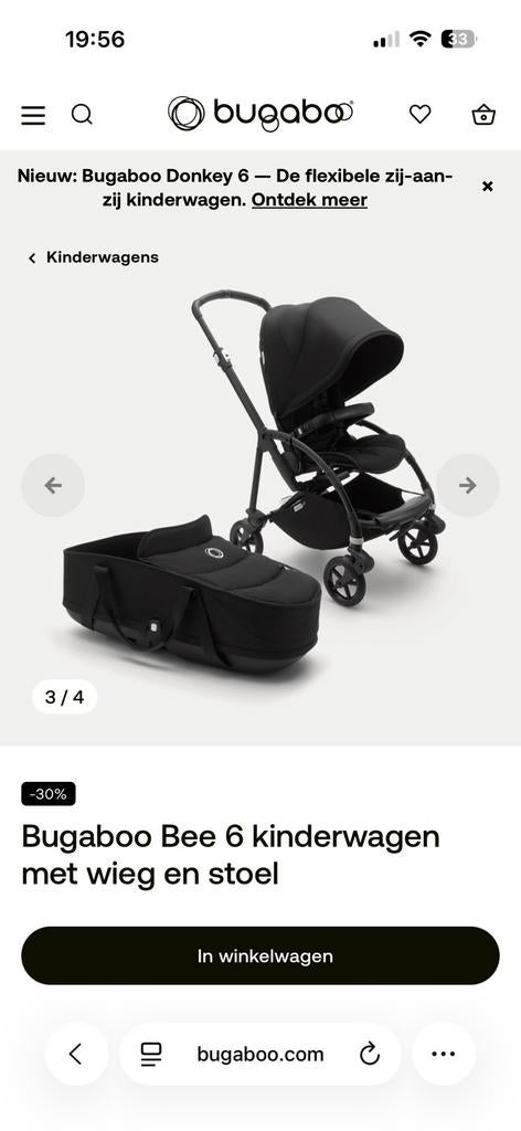 Bugaboo Bee6, Kinderen en Baby's, Kinderwagens en Combinaties, Ophalen, Zo goed als nieuw, Bugaboo