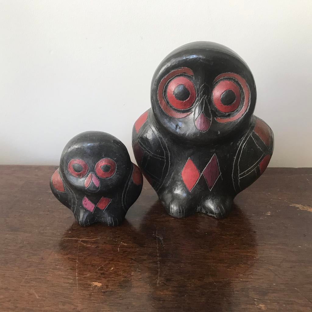 Vintage keramieken Mexicaanse uilen, Ophalen of Verzenden, Zo goed als nieuw