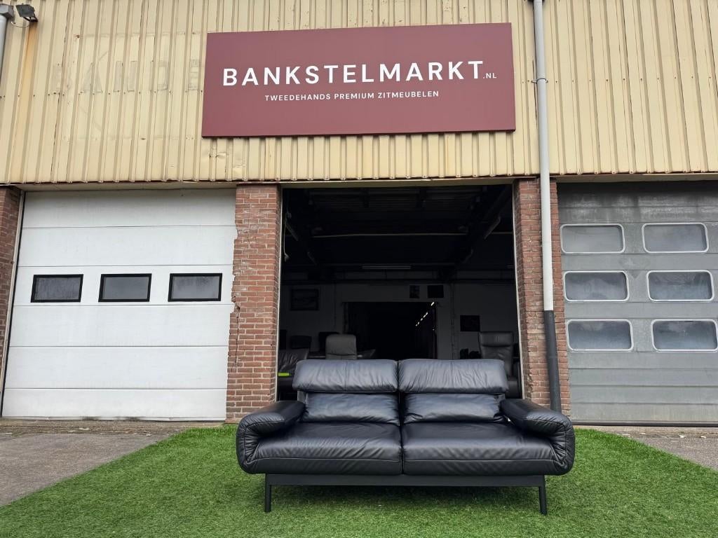 Rolf Benz PLURA multifunctionele design relax leren bank, Design, Tweepersoons, Ophalen of Verzenden, Zo goed als nieuw