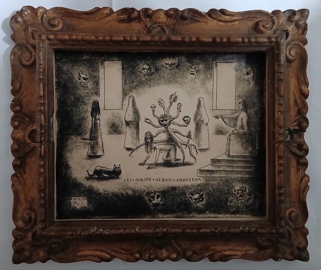 Gravure d'Aleister Crowley, Antiquités & Art, Art | Peinture | Classique, Enlèvement ou Envoi