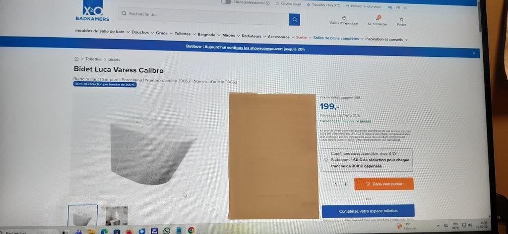 BIDET à poser de marque LUCA VARESS Calibro, Bricolage & Construction