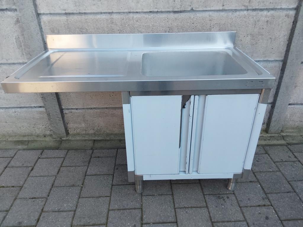 Inox spoeltfel met plaats voor vaatwasser 1400x700 nieuw, Zakelijke goederen, Ophalen
