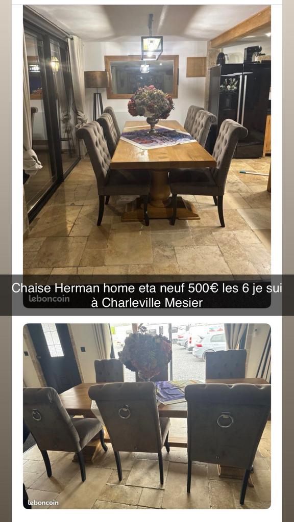 Chaise de salle à manger, Maison & Meubles, Chaises, Richmond, Comme neuf, Brun, Enlèvement