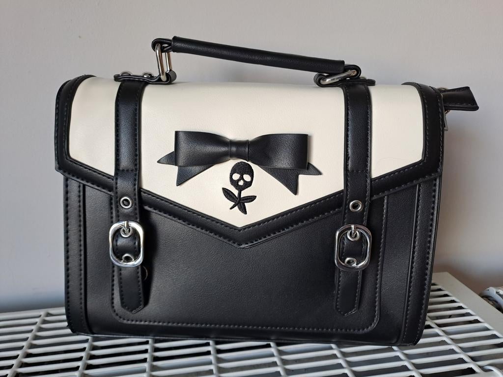 Handtas 'Banned' zwart/wit - nieuwstaat, Enlèvement ou Envoi, Blanc