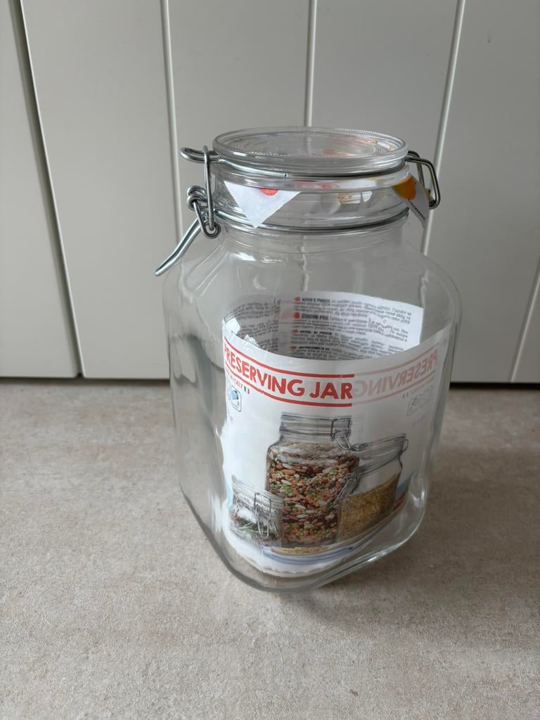 Voorraadpot glas 3L, Ophalen, Zo goed als nieuw, Glas