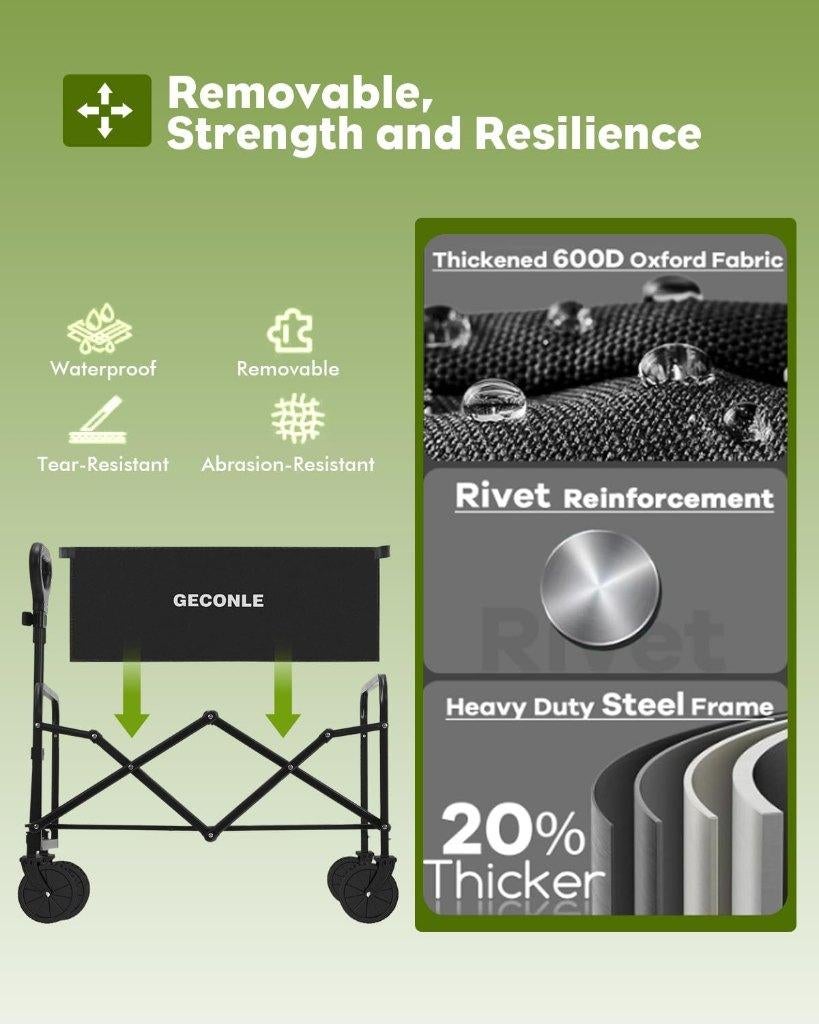 Opvouwbare strandwagen | Bolderkar | GRATIS LEVERING, -, Verzenden, -, Nieuw