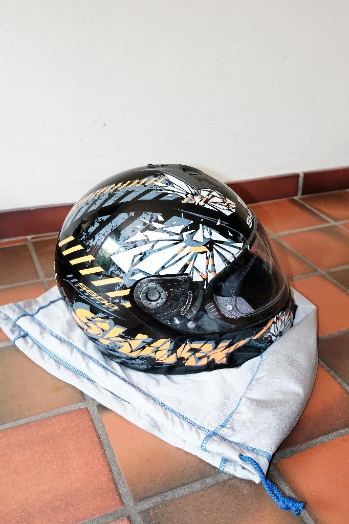 Casque moto S600 (graphique orange/gris), Motoren, Kleding | Motorhelmen, Ophalen, XS, Shark, Integraalhelm