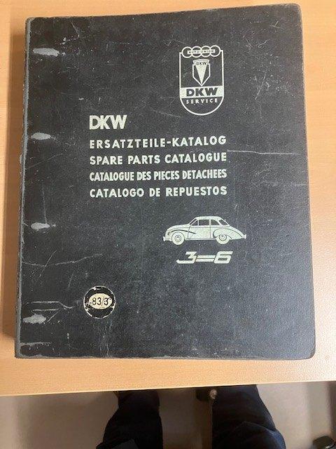 Catalogue de pièces 83/3 pour le grand DKW 3=6, modèle 57 58, Autres marques, Enlèvement ou Envoi, Auto Union, Utilisé