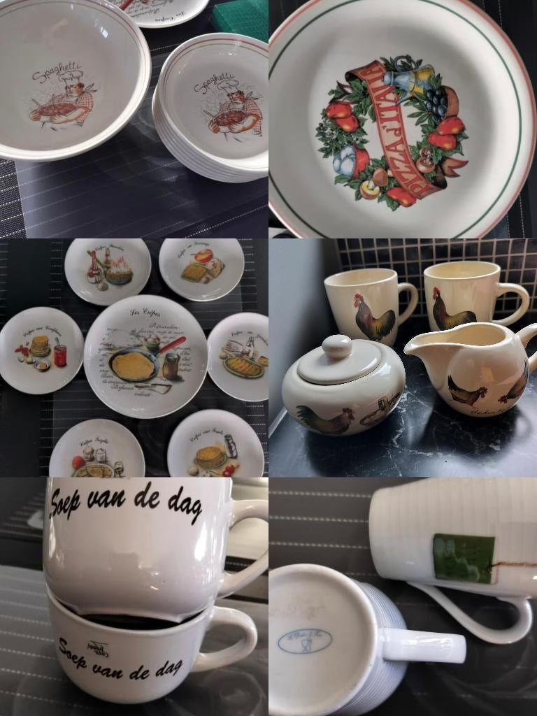 Grote Partij Vintage Servies: Pizza, Pasta, Pannenkoeken &., Zakelijke goederen, Stock en Retail | Partijen goederen, Ophalen