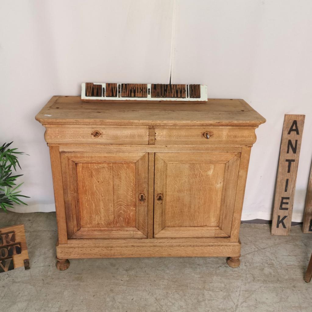 buffet ancien Louis Philippe en chêne lixivié L 125 H 102, Antiquités & Art, Enlèvement