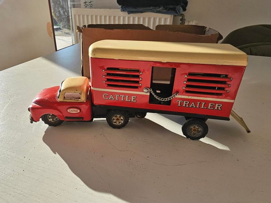 Cattle trailer blikken vrachtwagen, Antiek en Kunst, Ophalen of Verzenden