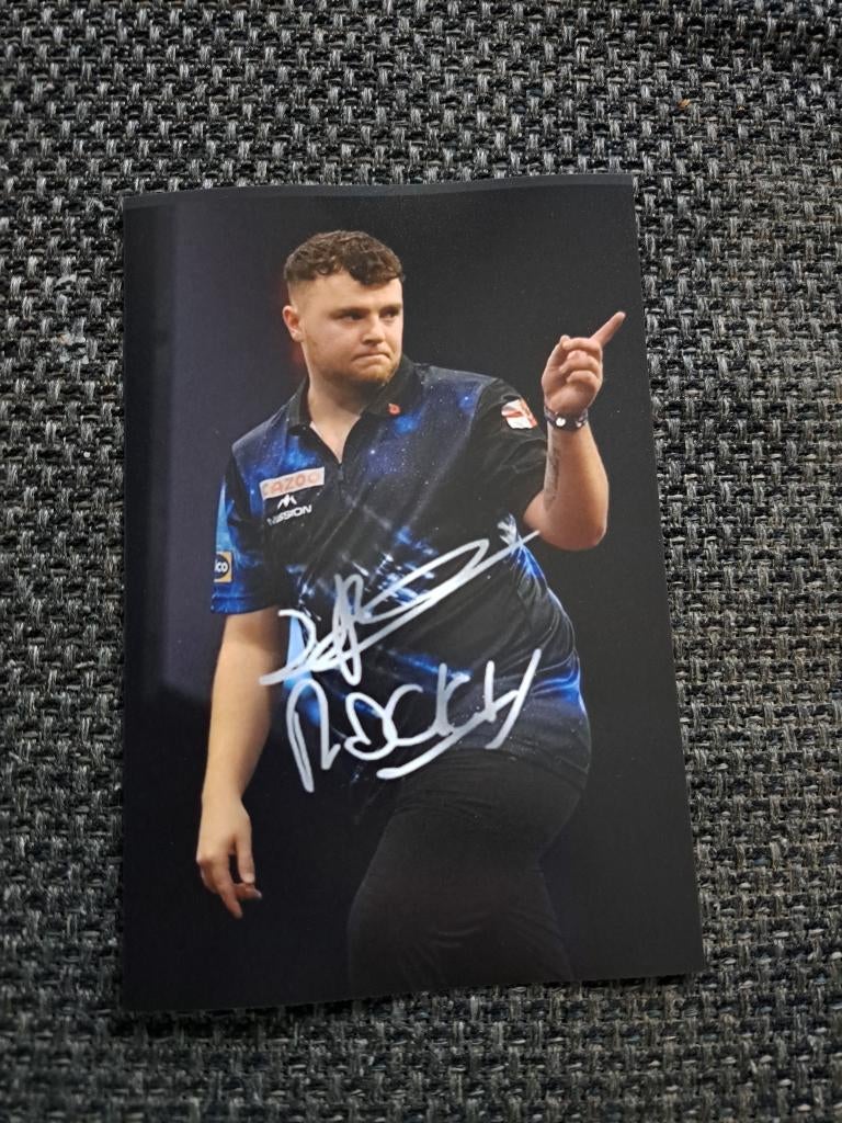Foto Josh Rock met handtekening (print) # Darts, Sport en Fitness, Darts, Verzenden, Nieuw, Overige typen
