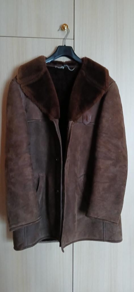 Veste mouton retourné, Jacques Estérel Paris, Brun, Enlèvement, Taille 52/54 (L)