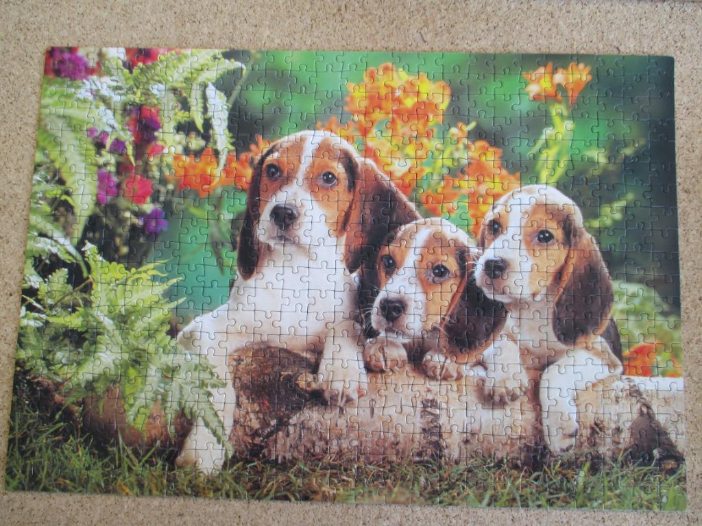 puzzel 500 happy party hondjes, Ophalen of Verzenden, 500 t/m 1500 stukjes, Gebruikt, Legpuzzel