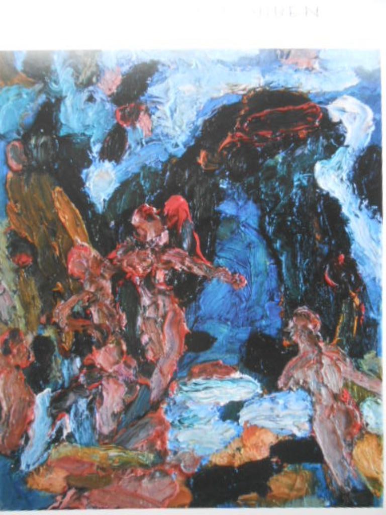 poster Marie-Jose Robben "Badende meisjes" 2003 olieverf, Antiek en Kunst, Ophalen of Verzenden