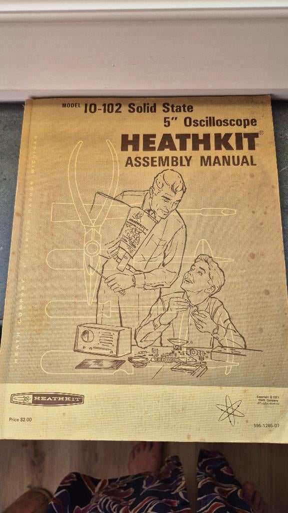 Heathkit manual oscilloscope IO-102, Doe-het-zelf en Bouw, Meetapparatuur, Ophalen of Verzenden, Gebruikt