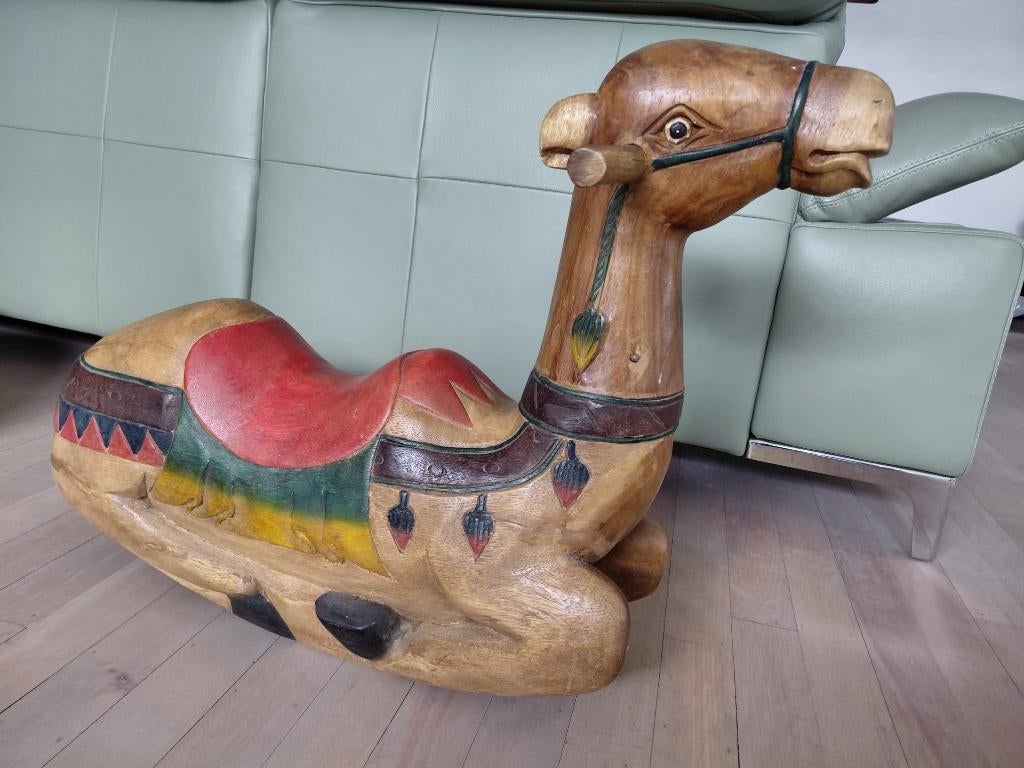 Hardhouten schommel kameel, Ophalen, Gebruikt, Schommel