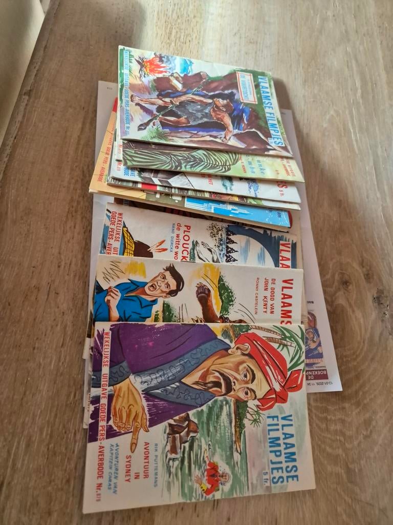 Vlaamse filmpjes boeken, Boeken, Ophalen