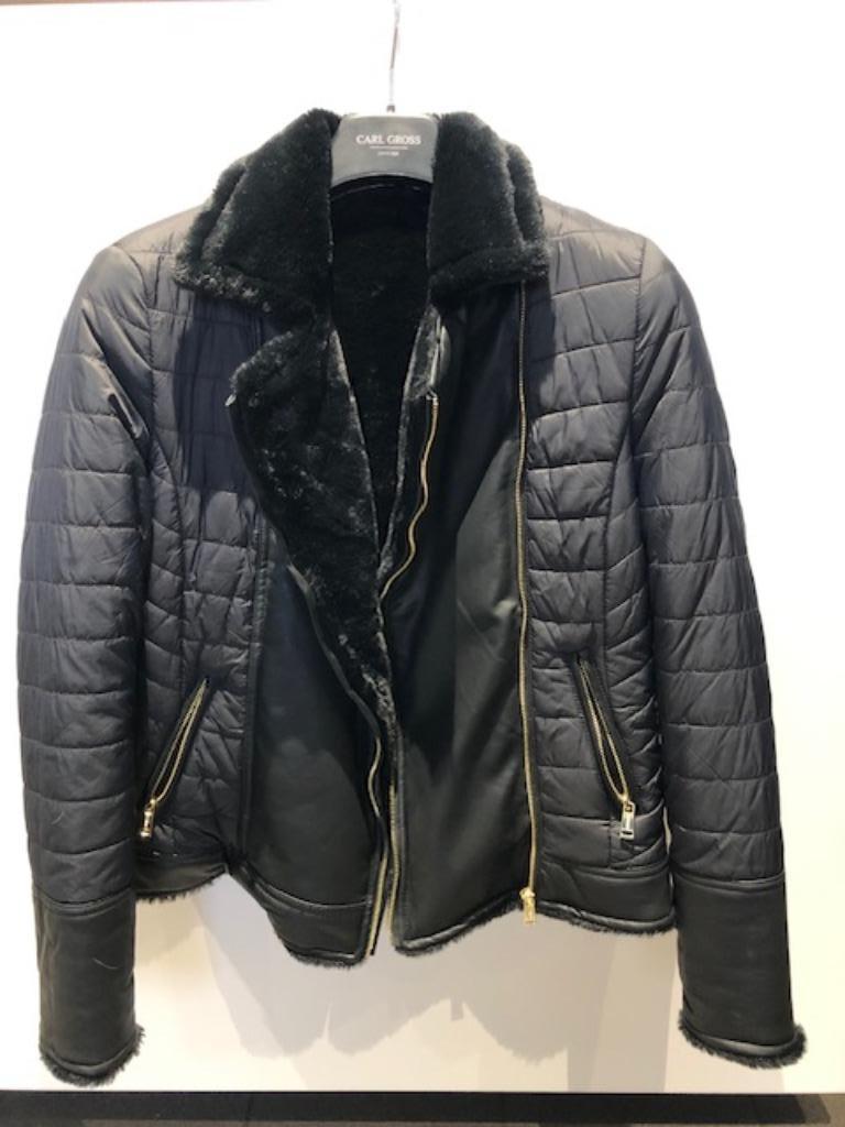 damesvest met bont, Kleding | Dames, Jassen | Winter, Zo goed als nieuw, Maat 38/40 (M), Zwart, Ophalen