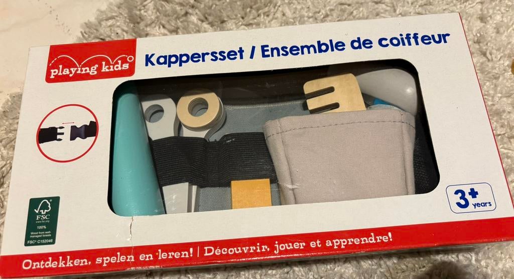 Houten kappersset kinderen, Ophalen, Nieuw