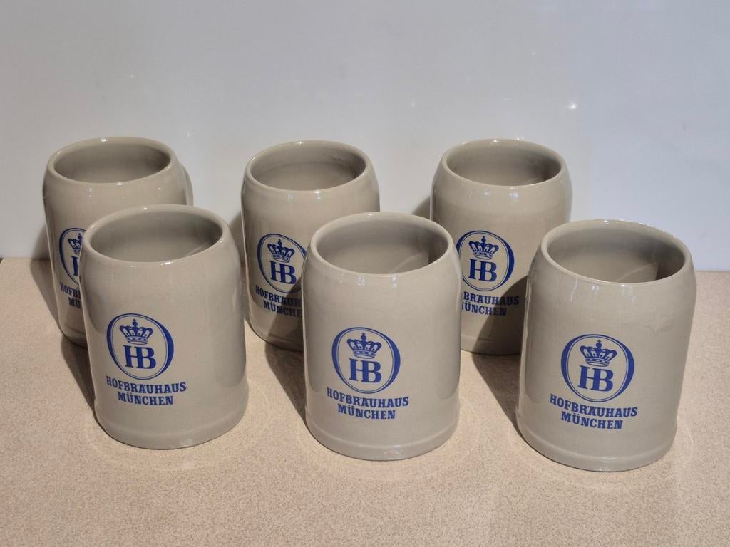 Vintage HB Hofbräuhaus München bierpul 0,3L; €3/stuk, Verzamelen, Biermerken, Ophalen, Nieuw, Pul(len), Overige merken