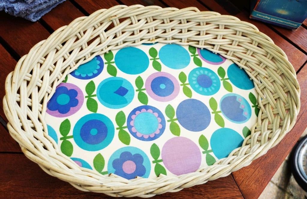 Corbeille à fruits tressée RICOLOR rétro vintage des années, Enlèvement ou Envoi, Comme neuf, Panier, Autres matériaux