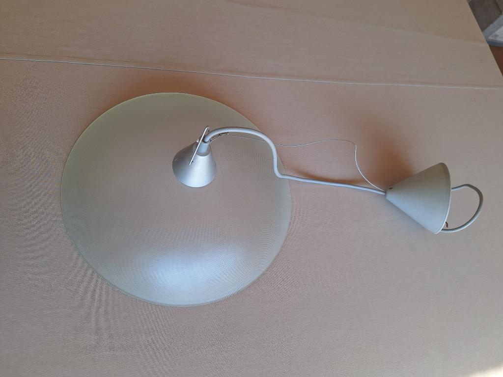 vintage hanglamp mat glas, Ophalen of Verzenden, Zo goed als nieuw, Glas