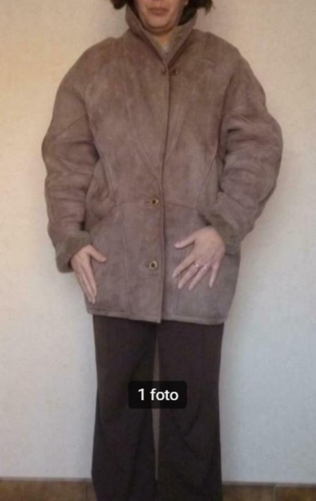 lichtbruine daim suède jas (L), Ophalen, Zo goed als nieuw