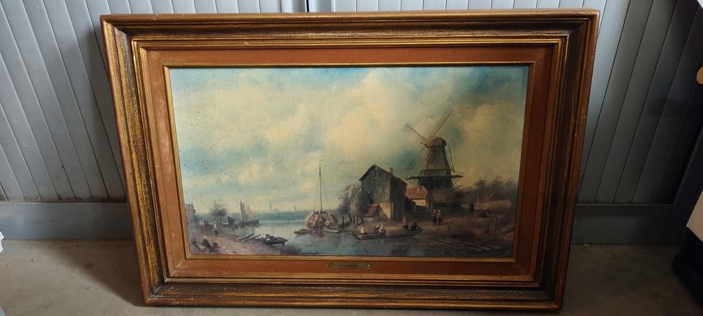 Peinture Leickert Charles 1816- 1907 Mayence dans le cadre, Enlèvement ou Envoi