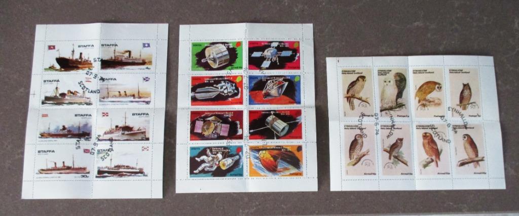 Postzegels Staffa - Schotland - Scheepvaart - Ruimtevaart, Postzegels en Munten, Scheepvaart, Ophalen of Verzenden, Zonder stempel