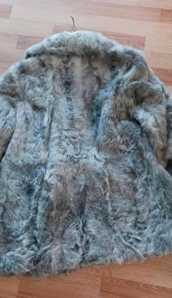 Pelsmantel half lang model, Kleding | Dames, Ophalen of Verzenden, Maat 42/44 (L), Grijs