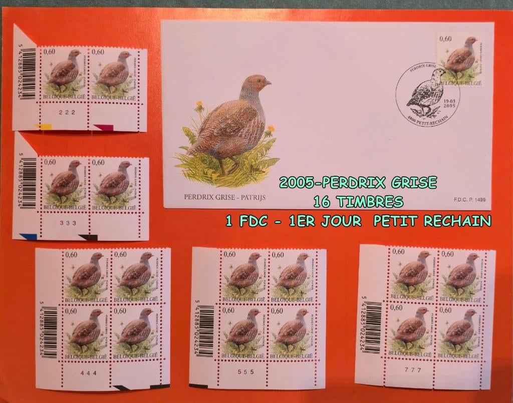 2005-GRIJZE PATRIJS 16 TIMB * +1 FDC, Verzenden