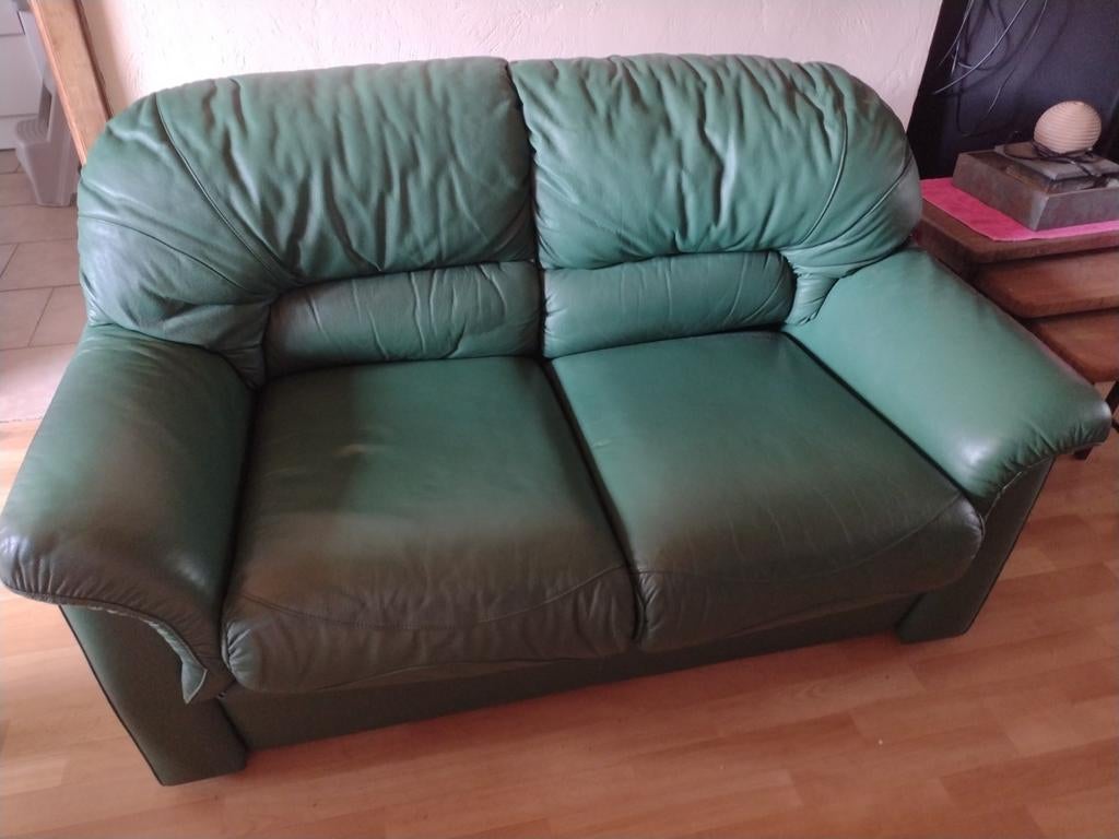 Canapé deux places en cuir  neuf, Maison & Meubles, Comme neuf, Cuir