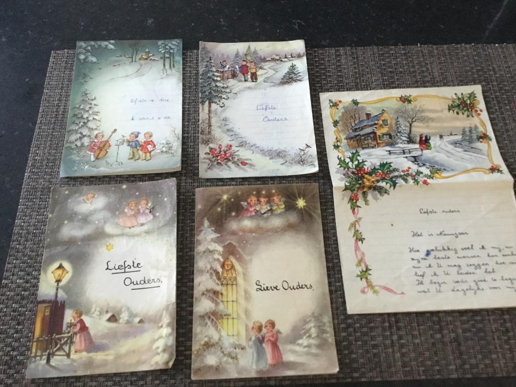 Oude nieuwjaarsbrieven, Ophalen of Verzenden, 1940 tot 1960, Gelopen, Feest(dag)