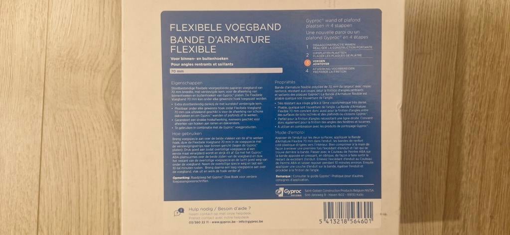 gyproc flexibele voegband, Doe-het-zelf en Bouw, Platen en Panelen, Ophalen of Verzenden