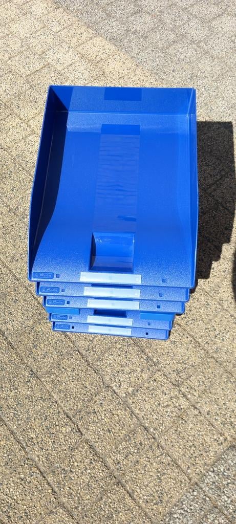 Brievenbakjes, stapelbare sorteerbakjes 6 blauwe, Ophalen of Verzenden, Nieuw