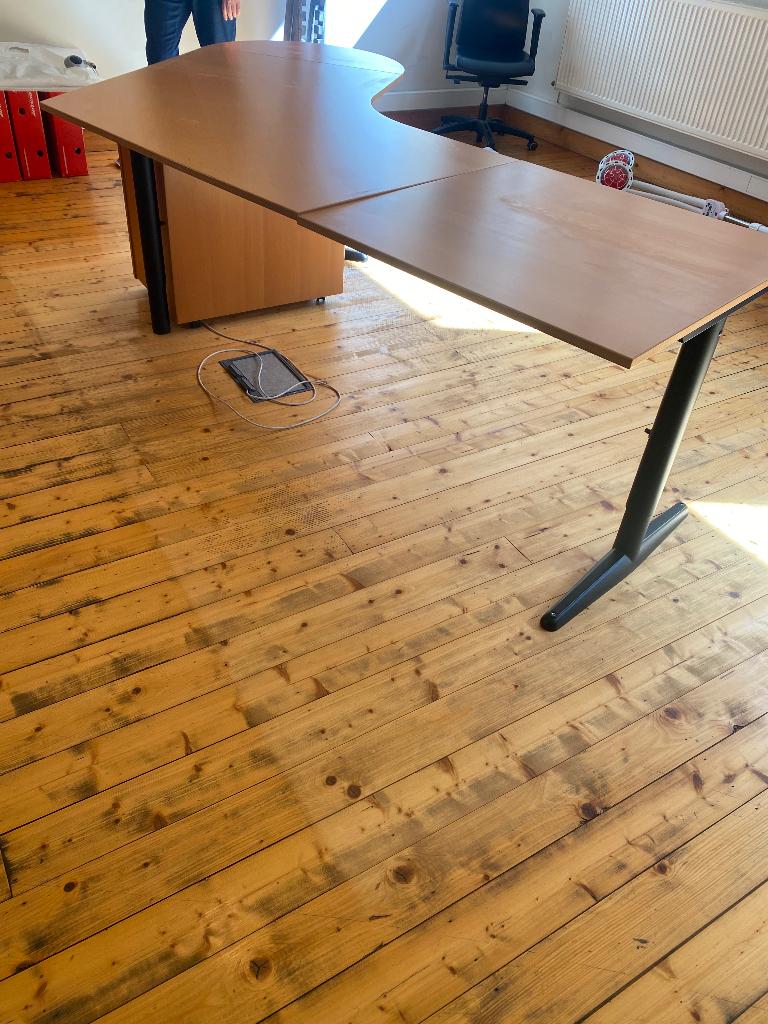 bureau avec commode à roulettes, Maison & Meubles, Enlèvement, Comme neuf, Bureau-armoire combiné