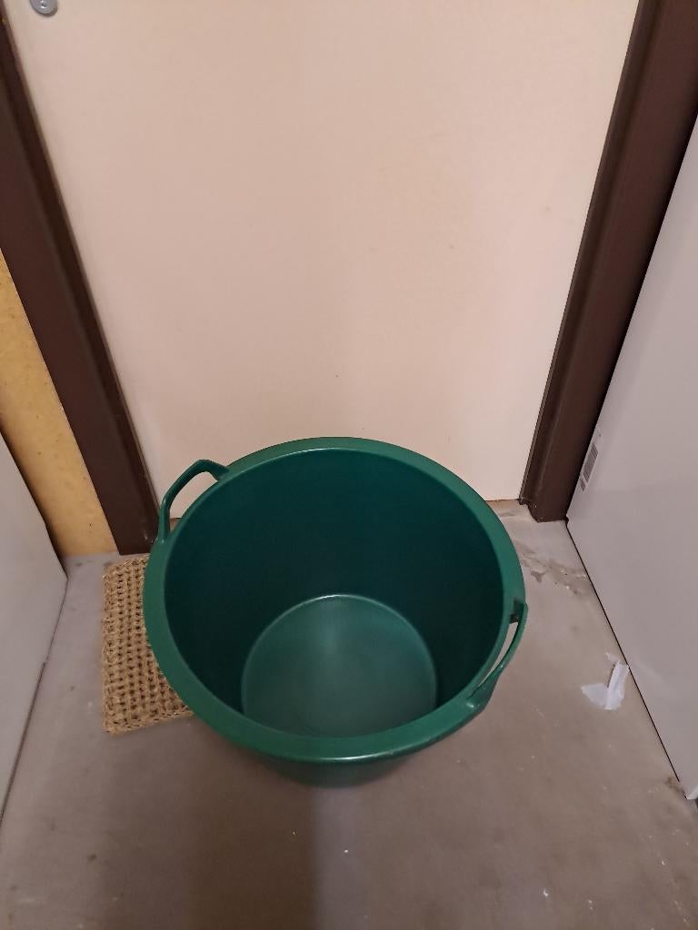 ronde wasmand/tuinmand plastiek, Huis en Inrichting, Emmers, Ophalen, Zo goed als nieuw, Kunststof, Met handgreep